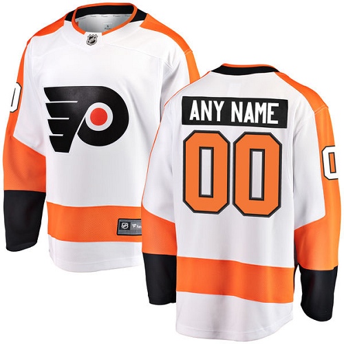 Fanatics Branded Breakaway Youth White Hockey Jersey - Away Customized Philadelphia Flyers