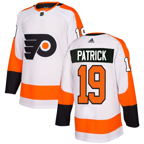 #19 Authentic Nolan Patrick Men's White Hockey Jersey - Away Philadelphia Flyers