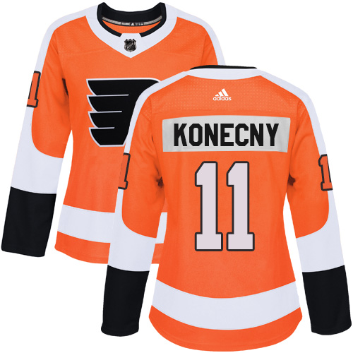 #11 Premier Travis Konecny Women's Orange Hockey Jersey - Home Philadelphia Flyers