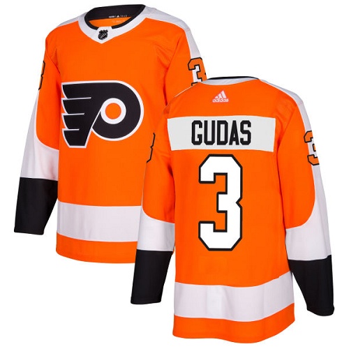 #3 Premier Radko Gudas Youth Orange Hockey Jersey - Home Philadelphia Flyers