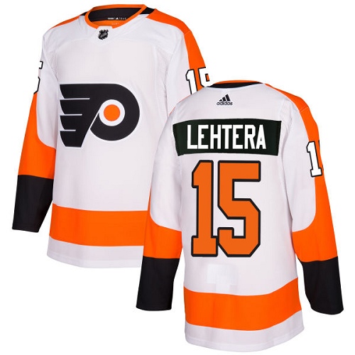 #15 Authentic Jori Lehtera Men's White Hockey Jersey - Away Philadelphia Flyers