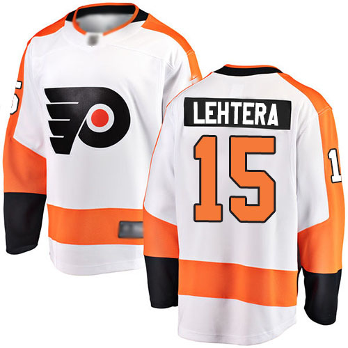 #15 Fanatics Branded Breakaway Jori Lehtera Men's White Hockey Jersey - Away Philadelphia Flyers