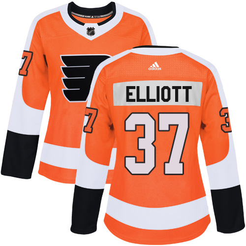 #37 Premier Brian Elliott Women's Orange Hockey Jersey - Home Philadelphia Flyers