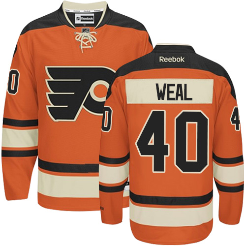 #40 Adidas Authentic Jordan Weal Youth Black NHL Jersey - Alternate Philadelphia Flyers