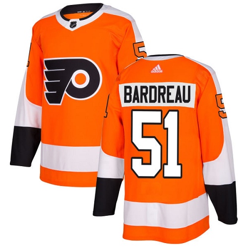 #51 Premier Cole Bardreau Men's Orange Hockey Jersey - Home Philadelphia Flyers