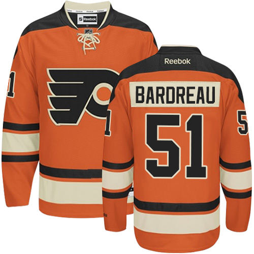 #51 Authentic Cole Bardreau Youth Black Hockey Jersey - Alternate Philadelphia Flyers