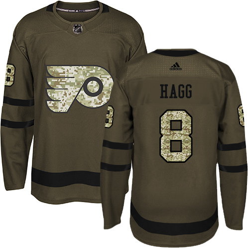 #8 Premier Robert Hagg Youth Green Hockey Jersey - Philadelphia Flyers Salute to Service #8 Premier Robert Hagg Youth Green Hockey Jersey - Philadelphia Flyers Salute to Service