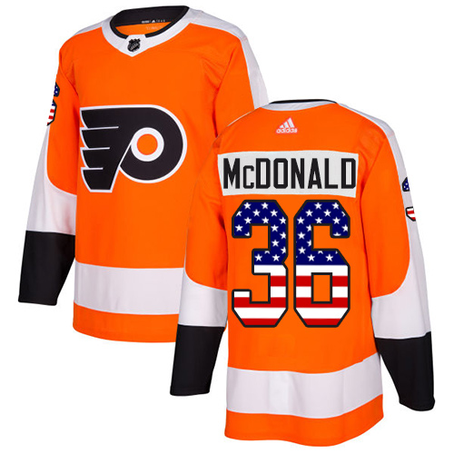 #37 Authentic Brian Elliott Men's Orange Hockey Jersey - Philadelphia Flyers 2019 Stadium Series
