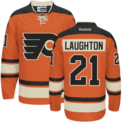 #21 Premier Scott Laughton Men's Black Hockey Jersey - Alternate Philadelphia Flyers