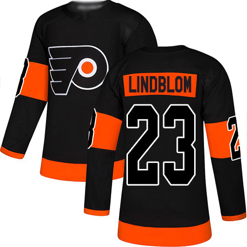 #23 Authentic Oskar Lindblom Men's Black Hockey Jersey - Alternate Philadelphia Flyers #23 Authentic Oskar Lindblom Men's Black Hockey Jersey - Alternate Philadelphia Flyers