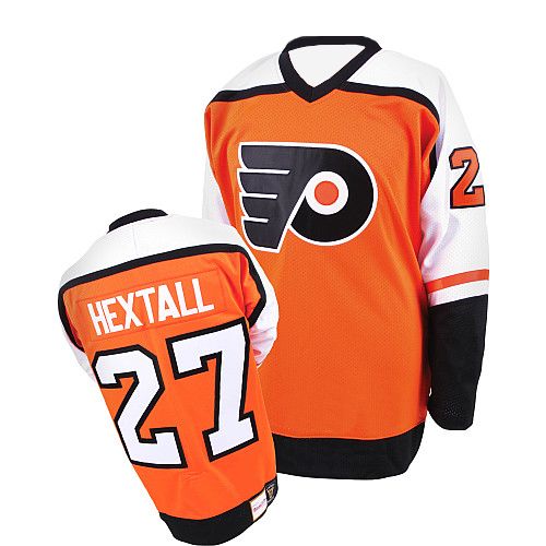 #27 Authentic Ron Hextall Men's Orange Hockey Jersey - Philadelphia Flyers Throwback