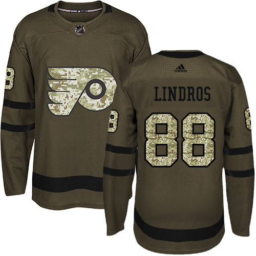 #88 Authentic Eric Lindros Men's Black Hockey Jersey - Philadelphia Flyers Team Logo Fashion