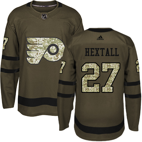 #27 Authentic Ron Hextall Men's Black Hockey Jersey - Philadelphia Flyers Team Logo Fashion
