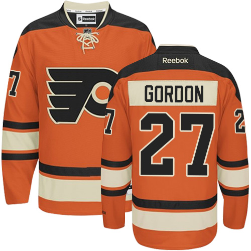 Men's Reebok Philadelphia Flyers #27 Boyd Gordon Authentic Orange New Third NHL Jersey