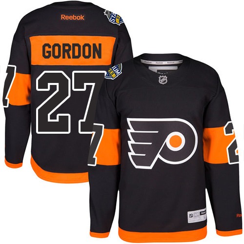 Men's Reebok Philadelphia Flyers #27 Boyd Gordon Authentic Black 2017 Stadium Series NHL Jersey