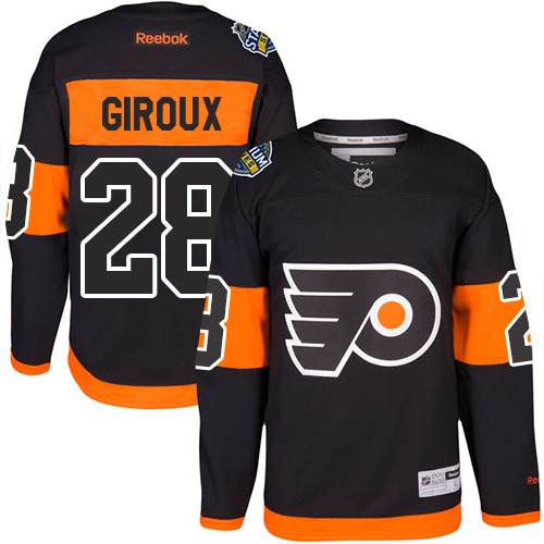 #28 Authentic Claude Giroux Men's Orange Hockey Jersey - Philadelphia Flyers 2019 Stadium Series