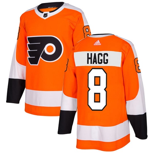 #8 Authentic Robert Hagg Men's Orange Hockey Jersey - Home Philadelphia Flyers