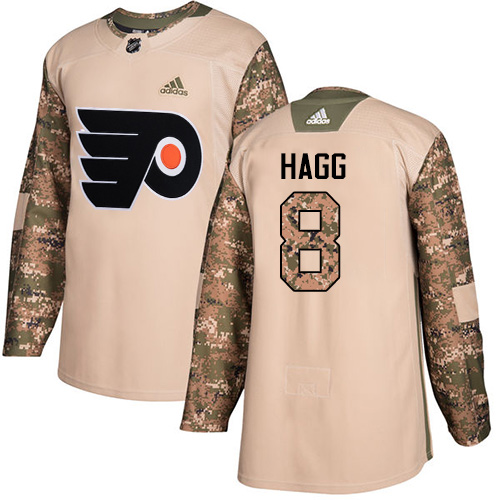 #8 Authentic Robert Hagg Men's Camo Hockey Jersey - Philadelphia Flyers Veterans Day Practice