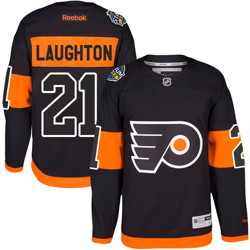 #21 Authentic Scott Laughton Youth Orange Hockey Jersey - Philadelphia Flyers 2019 Stadium Series