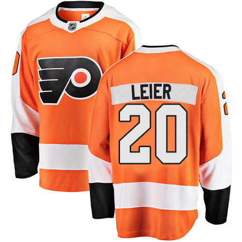 #20 Fanatics Branded Breakaway Taylor Leier Men's Orange Hockey Jersey - Home Philadelphia Flyers