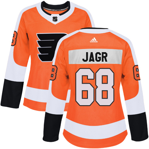 #68 Premier Jaromir Jagr Women's Orange Hockey Jersey - Home Philadelphia Flyers