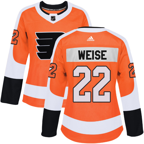 #22 Premier Dale Weise Women's Orange Hockey Jersey - Home Philadelphia Flyers #22 Premier Dale Weise Women's Orange Hockey Jersey - Home Philadelphia Flyers