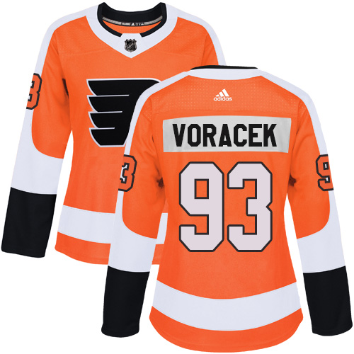 #93 Premier Jakub Voracek Women's Orange Hockey Jersey - Home Philadelphia Flyers