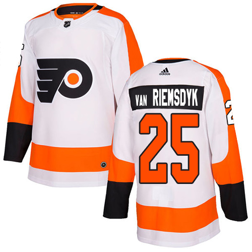 #25 Authentic James Van Riemsdyk Women's White Hockey Jersey - Away Philadelphia Flyers
