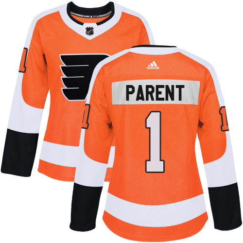 #1 Premier Bernie Parent Women's Orange Hockey Jersey - Home Philadelphia Flyers