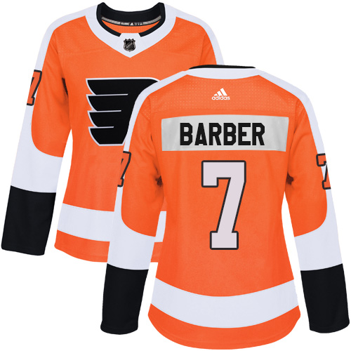 #7 Premier Bill Barber Women's Orange Hockey Jersey - Home Philadelphia Flyers