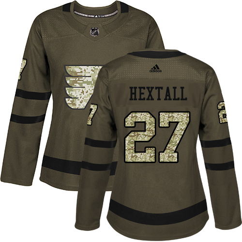 #27 Authentic Ron Hextall Women's Green Hockey Jersey - Philadelphia Flyers Salute to Service
