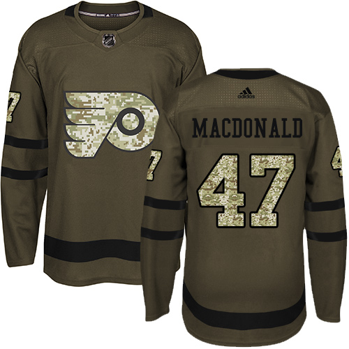 #47 Premier Andrew MacDonald Youth Green Hockey Jersey - Philadelphia Flyers Salute to Service #47 Premier Andrew MacDonald Youth Green Hockey Jersey - Philadelphia Flyers Salute to Service