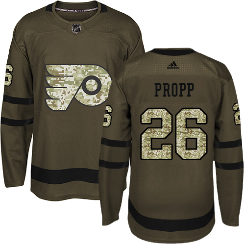 #26 Premier Brian Propp Youth Green Hockey Jersey - Philadelphia Flyers Salute to Service #26 Premier Brian Propp Youth Green Hockey Jersey - Philadelphia Flyers Salute to Service