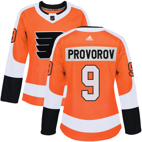 #9 Premier Ivan Provorov Women's Orange Hockey Jersey - Home Philadelphia Flyers