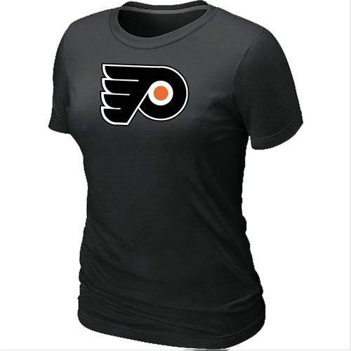 Hockey Women's Philadelphia Flyers Big & Tall Logo T-Shirt - Black Hockey Women's Philadelphia Flyers Big & Tall Logo T-Shirt - Black