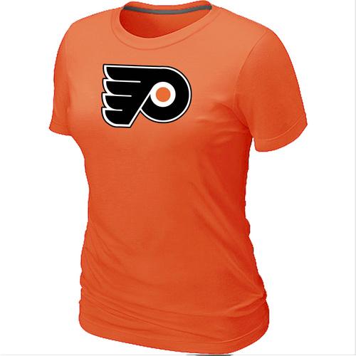 Hockey Women's Philadelphia Flyers Big & Tall Logo T-Shirt - Orange Hockey Women's Philadelphia Flyers Big & Tall Logo T-Shirt - Orange