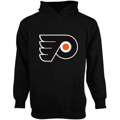 Hockey Men's Old Time Hockey Philadelphia Flyers Youth Big Logo Fleece Pullover Hoodie - Black