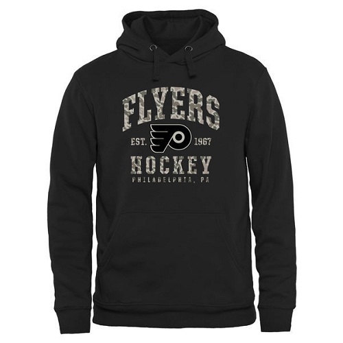 Hockey Men's Philadelphia Flyers Black Camo Stack Pullover Hoodie