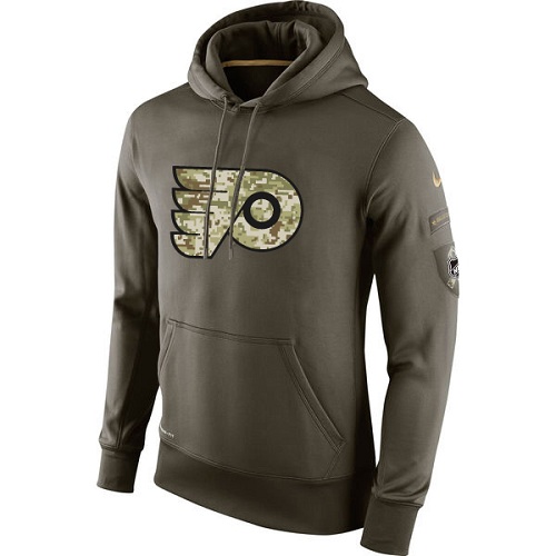 Hockey Men's Philadelphia Flyers Olive Salute To Service KO Performance Hoodie